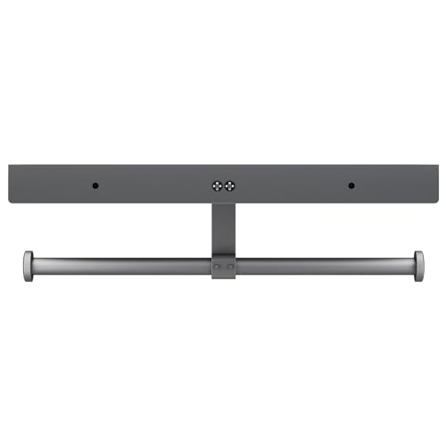 Danpoo Grey Toilet Paper Holder with Shelf, Double Roll Commercial Toilet Paper Dispenser - color: Grey