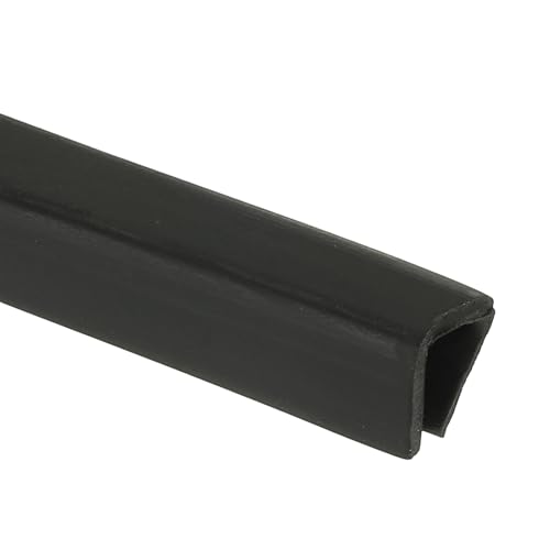 PATIKIL 3/8" Rubber Edge Trim, 10 ft Flexible U Channel Flat Bottom - size: 10ft x 0.4" x 0.5" x 0.5"