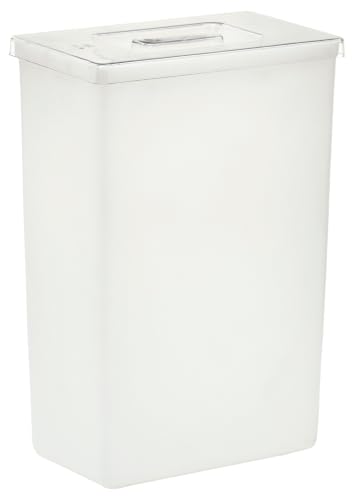 Kratos Steel Ingredient Bin Cart with Blue/White/Yellow Bins and 3 Lids - size: 1 Cart, 3 Bins, 3 Lids