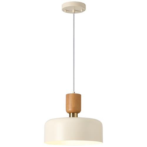 TeHenoo Modern Pendant Lighting, Soft Cream, 12 inch - color: Soft Cream
