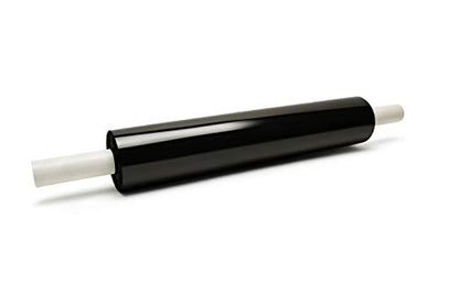 PSBM Black Stretch Film/Wrap with Extended Core Handles, 1 Roll 20 Inch x 1000 Feet 80 Gauge Heavy Duty Clear Plastic Wrap Industrial Strength Shrink Film for Moving, Packing & Shipping - size: 1 Roll, style: Black