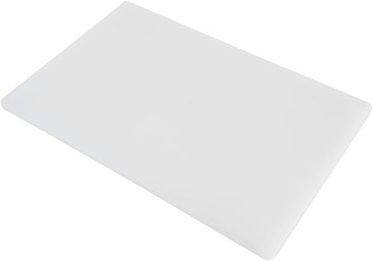 Thirteen Chefs Plastic Cutting Board - 18 x 12 x 0.5 Inch, Professional Grade HDPE, NSF Approved, Large Size and Dishwasher Safe - color: White, size: 18"L x 12"W