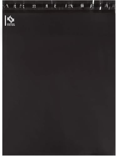 KKBESTPACK Black Poly Mailers 12x15.5 in, Shipping Bags, 100 Pcs - color: Black, size: 12" x 15.5" 100pcs