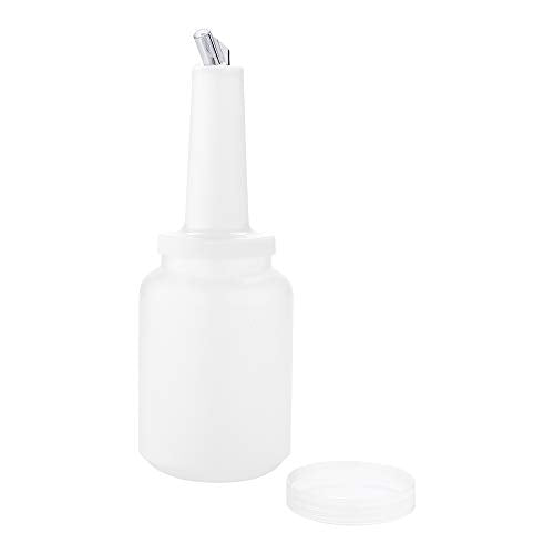 Restaurantware Plastic Storage Container Bottle, Quick Pour, 2 qt - color: Clear, size: 64 Ounces