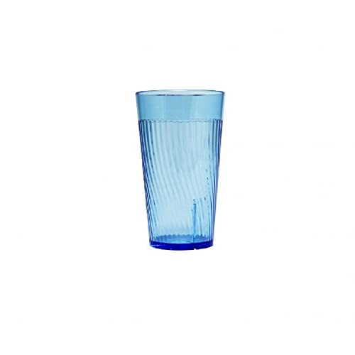 TrueCraftware- 10 oz. Belize Tumbler/Drinking Cups Blue Polycarbonate Set of 12-Premium Iced Tea Glasses Stackable Reusable Drinking Glasses Dishwasher Safe Break-Resistant for Home Restaurants - color: Blue, size: 10 oz