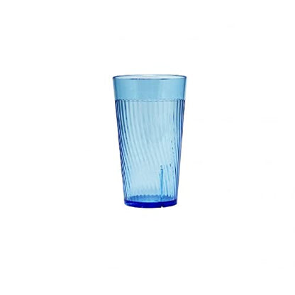 TrueCraftware- 10 oz. Belize Tumbler/Drinking Cups Blue Polycarbonate Set of 12-Premium Iced Tea Glasses Stackable Reusable Drinking Glasses Dishwasher Safe Break-Resistant for Home Restaurants - color: Blue, size: 10 oz