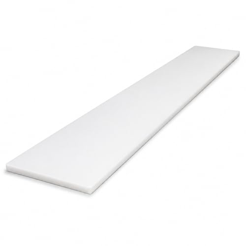 Commercial Cutting Board, Plastic Poly Kitchen Board Dishwasher Safe, Heavy Duty Food Prep Surface for Restaurant Use (48"L x 8"W x 0.57"Th) - color: White, size: 48"L x 8"W
