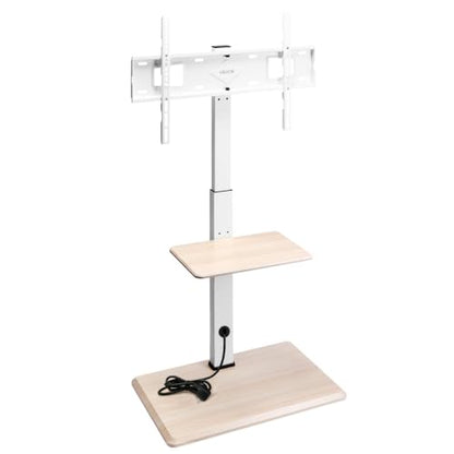 VEVOR Rolling TV Stand, Mobile TV Cart for 32-70 Inch Screens, 25° Left-Right Rotation and Height Adjustable TV Mount with Tray, Holds up to 88 lbs for Corner, Bedroom, Outdoor, Max VESA 600x400mm - style: with Trays