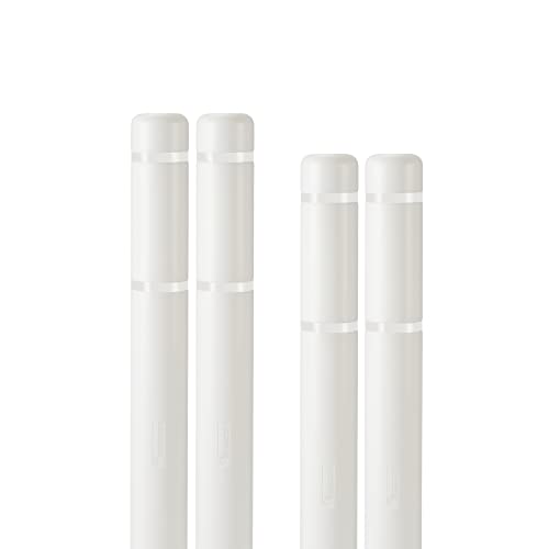 BollardGard 4" x 52" 4-Pack Bollard Cover - High Visibility - Heavy Duty - Innoplast (White White Tape) - color: White White Tape, size: 4-Pack