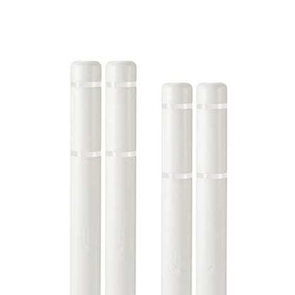 BollardGard 4" x 52" 4-Pack Bollard Cover - High Visibility - Heavy Duty - Innoplast (White White Tape) - color: White White Tape, size: 4-Pack