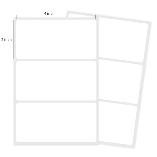 2×4 Inch Removable Blank Freezer Labels,Water/Oil/Tear Resistant/Ink Won't Smudge No Residue (105pcs,1 Bag) - size: 2×4 inch
