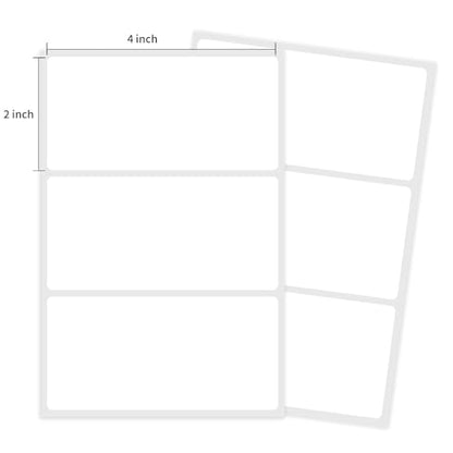 2×4 Inch Removable Blank Freezer Labels,Water/Oil/Tear Resistant/Ink Won't Smudge No Residue (105pcs,1 Bag) - size: 2×4 inch
