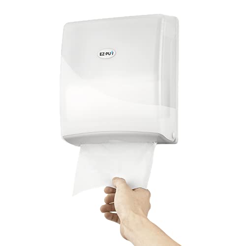 EZbrnd Wall Mount SLIMFOLD Hand Towel Dispenser for Kitchen/Washroom/Office/RV/Airbnb, Pearl White, 3210-EZ - color: Wall Mount White