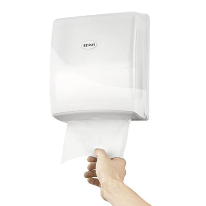 EZbrnd Wall Mount SLIMFOLD Hand Towel Dispenser for Kitchen/Washroom/Office/RV/Airbnb, Pearl White, 3210-EZ - color: Wall Mount White