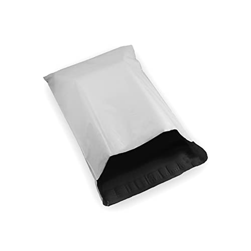 5 EcoSwift 12 x 16 White Large Poly Mailer Size #5 Self Sealing Envelopes Plastic Shipping Mailing Bags 12x16 1.7 mil