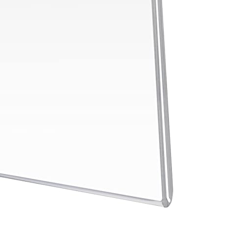 PecMuikee Acrylic Sign Holder 8.5x11 Vertical, Wall Mount Acrylic Sign Holder and Plastic Paper Display Ad Frame bonus with 3M Tape and Mounting Screws for Restaurants, Office, Market, Library, Store, 2 Pcs
