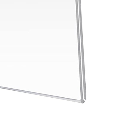 PecMuikee Acrylic Sign Holder 8.5x11 Vertical, Wall Mount Acrylic Sign Holder and Plastic Paper Display Ad Frame bonus with 3M Tape and Mounting Screws for Restaurants, Office, Market, Library, Store, 2 Pcs