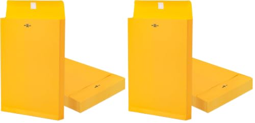 Goefun 9x12 Manilla Envelopes with Clasp, 180 GSM Heavyweight (Pack of 2) - color: Yellow-25 pack, size: 9x12 (Pack of 2)