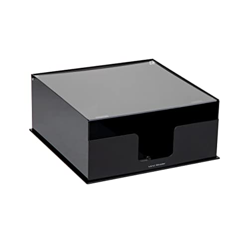 Mind Reader Paper Plate Holder, Covered Dispenser, Dinner Party Essentials, Plate Caddy, Acrylic, 11"L x 11"W x 5"H, Black - size: Plate Holder