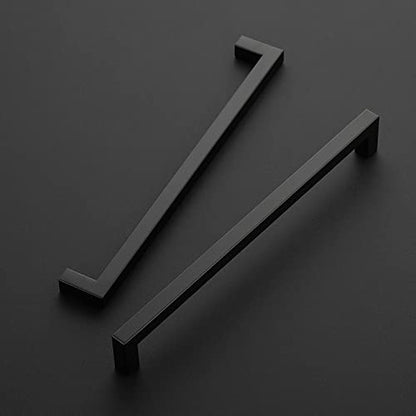 Ravinte Matte Black Cabinet Handles Square Pulls 10 Inch 10 Pack - size: 10-1/2 Inch (10 Inch Hole Center)