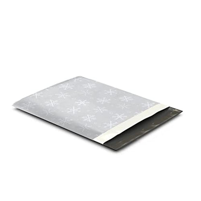 12x15 (50) Snowflakes Winter Designer Poly Mailers Waterproof Self Sealing Tear Resistant Polymailers Shipping Envelopes Premium Printed Bags For Small Businesses - color: Winter Snowflakes, size: 12x15