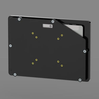 Anti-Theft Acrylic Case with 360 Rotate 180 Swivel Metal Desktop Stand for MS Surface GO 1/2/3/4 Tablet (Black) - color: Black, size: Surface GO 1/2/3/4