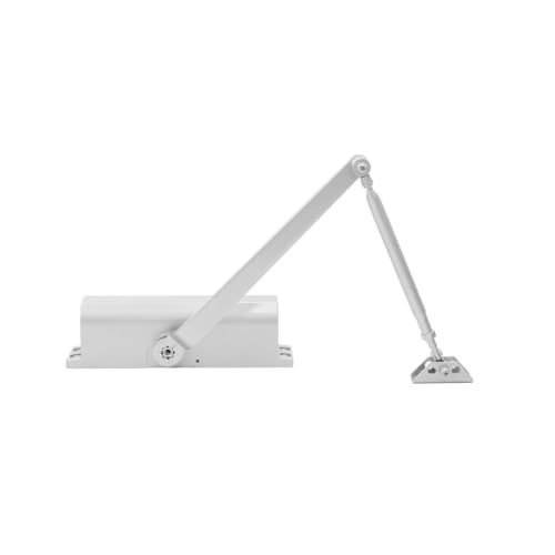 Door Closer, Commercial Grade 2 Hydraulic Closer, Spring Size 4, Surface Mount, Self-Closing, Adjustable Sweep & Latch Speed, Aluminum Anodized - color: Aluminum Anodized