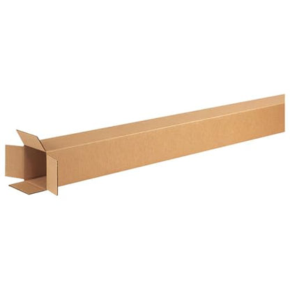 4x4x60 Tall Corrugated Shipping Boxes, Single Wall, Pack of 25 | Shipping, Packaging, Moving, Storage Box for Business - size: 4x4x60