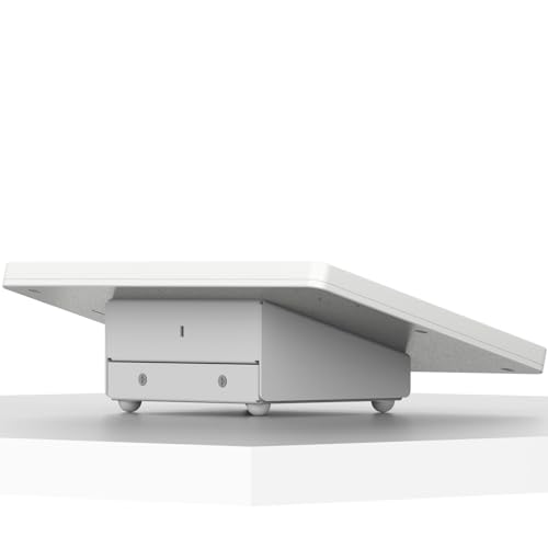 VidaMount White Enclosure and Fixed Tilted 15° Desk/Surface Mount [Bundle] Compatible with iPad 10.2" (7th, 8th & 9th Gen) - color: White, size: iPad 10.2" (7th, 8th & 9th Gen)