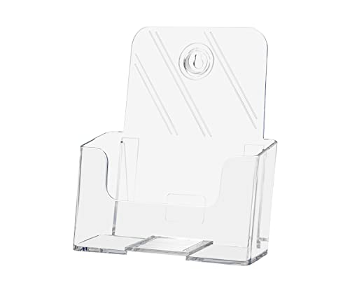 Brochure Holder for 6.5" Bifolds Space Saving Clear Acrylic Wall Mount or Countertop Display for Retail Stores Offices and Libraries Hanging Hardware Included by Marketing Holders