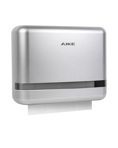 AIKE 200 Sheets Wall Mount Paper Towel Dispenser,Fit Multifold Paper,Silver - color: Silver