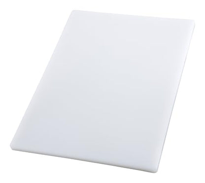 Winco 12" x 18" White Heavy-Duty Plastic Cutting Board (Set of 6) - color: White, size: 12" x 18" x 3/4"