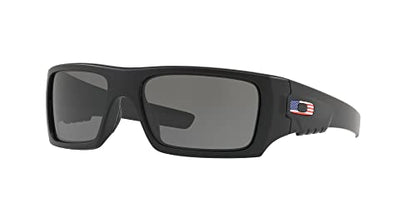Oakley mens Oo9253 Det Cord Rectangular Sunglasses - color: Si Matte Black/Usa Icon