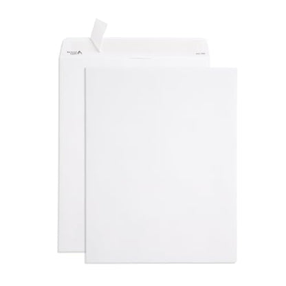 Blue Summit Supplies 50 12" x 15.5" Catalog Envelopes, Self Seal, White - size: 12 x 15 1/2