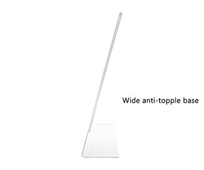 Marketing Holders 2 Pack Acrylic Sign Holder for 8" x 10" Printed Media Clear Plastic Side Load Slanted Countertop Display for Reception Desks in Medical Offices Clinics and Hospitals - size: 8"w x 10"h