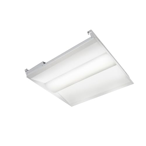 2x2 LED Troffer Center Basket Panel, 30W/35W/40W-Up to 5000 Lumens, 3500K/4000K/5000K Adjustable, 120-277Vac, 0-10V Dimmable Drop Ceiling Lights, UL Listed, 1PK - color: 2X2 FT, size: 1 Pack