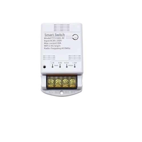 Tuya App Smart WiFi Control Switch, 30A Max Output,Add WiFi Remote to Lights, Lamps, Industrial Control and Security Fields,Compatible with Alexa