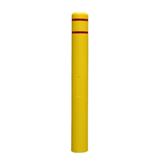 Durable Bollard Cover Heavy Duty Shell - Weather Resistant Anti-Collision - Universal Fit Parking Lot, Dock, Warehouse (Multiple Sizes & Colors Available) (46" H, Yellow, 6" Dia) - color: Yellow, size: 6"Dia, style: 46"H