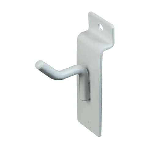 Econoco Slatwall Deluxe Hooks, 96 Pack, White, 1in - color: White, size: 1" Length