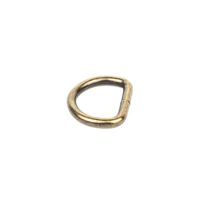 Country Brook Design - Welded D-Rings (3/4 Inch) - color: Antique Brass, size: 25 (Pack of 1)