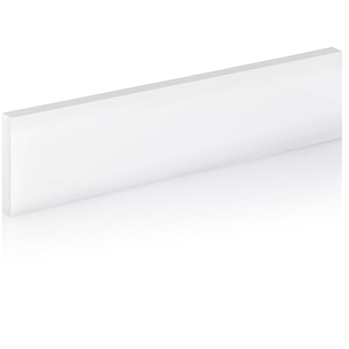 HDPE Plastic Block 1/2in White Plastic Block 12x3In Perfect for Diverse DIY Crafts Industrial Machining and Home Improvement Projects - color: White, size: 12x3x0.5In