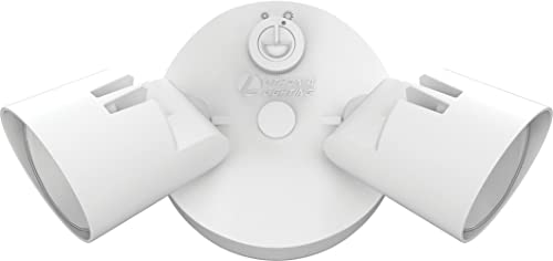 Lithonia Lighting HomeGuard 2-Light LED Outdoor Flood Lights, Dusk to Dawn - color: White, size: 2-Light, style: 1750-2750 Lumens