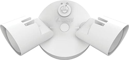 Lithonia Lighting HomeGuard 2-Light LED Outdoor Flood Lights, Dusk to Dawn - color: White, size: 2-Light, style: 1750-2750 Lumens