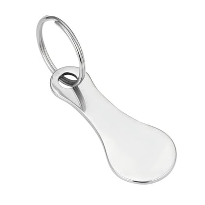 1Pc Stainless Steel Shopping Trolley Token, Metal Coin Holder Couple Key Chain DIY Shopping Cart Token, Wine Bottle Opener Bag Pendant(silver)