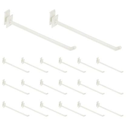 uxcell 20pcs Slat Wall Panel Hooks 6" Plastic Slat Wall Accessories Hooks - size: 6 Inch
