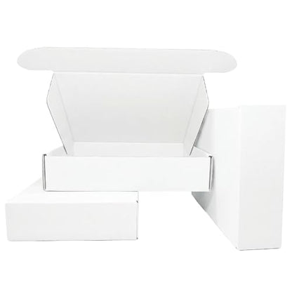 9x6x2 Inches 50 Pack White Corrugated Cardboard Shipping Boxes - size: 9x6x2 inch 50 Pack