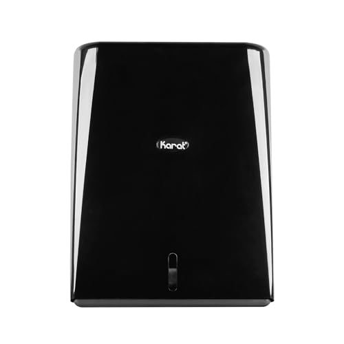 Karat Black Wall-Mount Multifold Paper Towel Dispenser, 1 Unit
