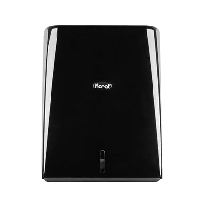 Karat Black Wall-Mount Multifold Paper Towel Dispenser, 1 Unit