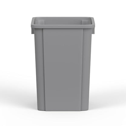 19 Gallon Gray Square Commercial Trash Garbage Can | Outdoor Office Restaurant School Kitchen - color: Gray, size: 19 Gallon, style: Trash Can