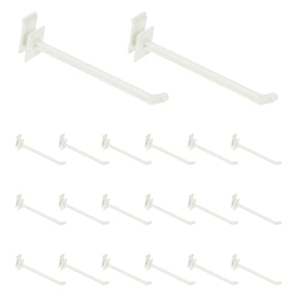 uxcell 20pcs Slat Wall Panel Hooks 4.5" Plastic Slat Wall Accessories Hooks - size: 4.5 Inch